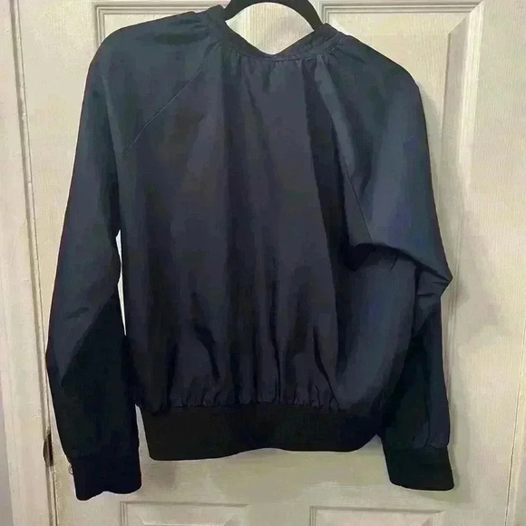 Free People Midnight Bomber Jacket Navy Women's Size Small - Picture 6 of 6